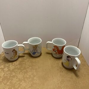Set of 4 Disney Princess Stacking Mugs